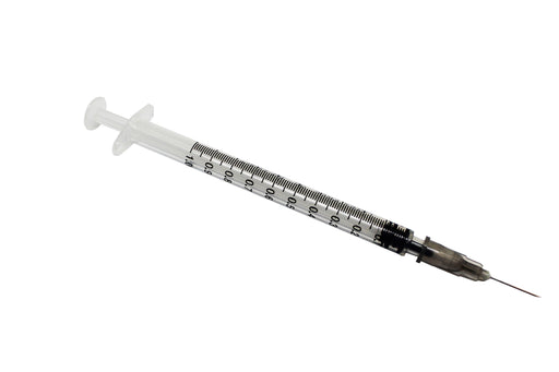 1ml syringe with 27g hypodermic needle