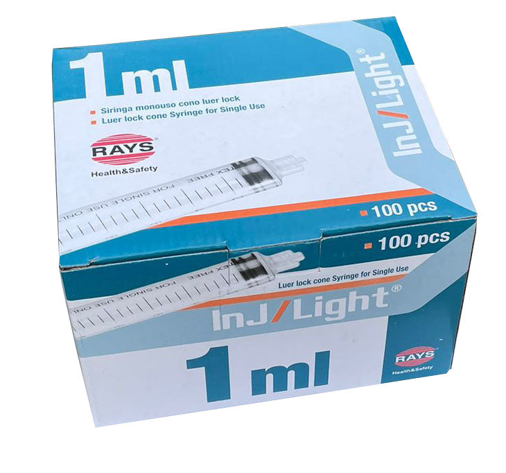 Rays InJ/Light 1ml Luer Lock Syringe