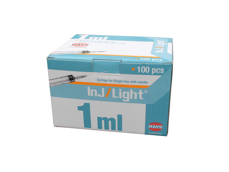 1ml 25g syringe and needle for injection medical sterile box