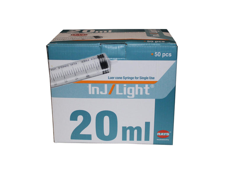 20ml syringe box of 50 eccentric concentric 