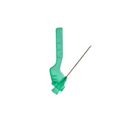 rays safety hypodermic needle green