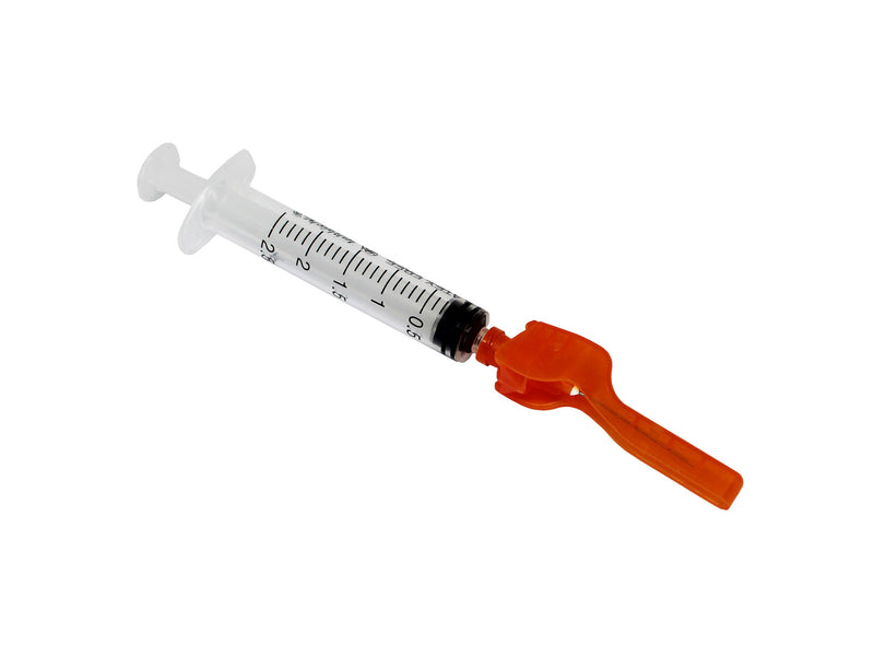 Safety cap mechanism on 25G hypodermic needle