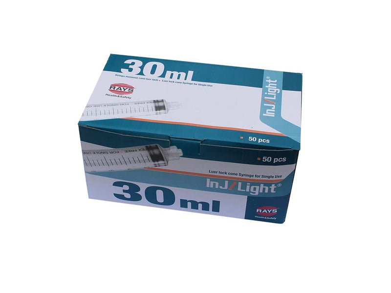 30ml luer lock syringes box