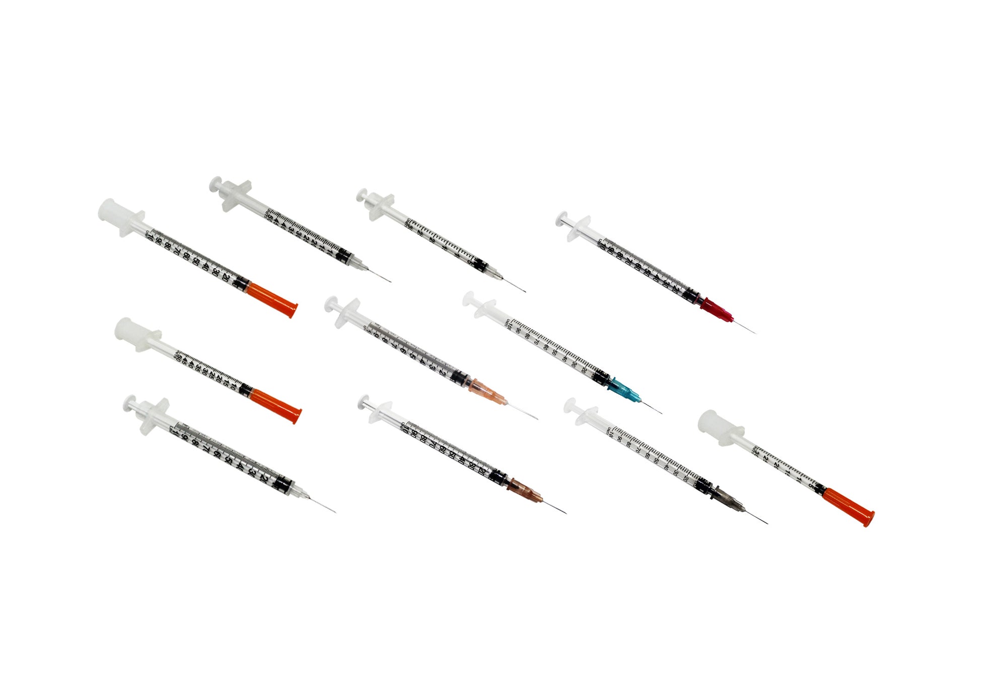 insulin syringe for diabetes injection sterile 1ml 0.5ml 0.3ml 25g 26g 27g 28g 29g 30g hypodermic needle