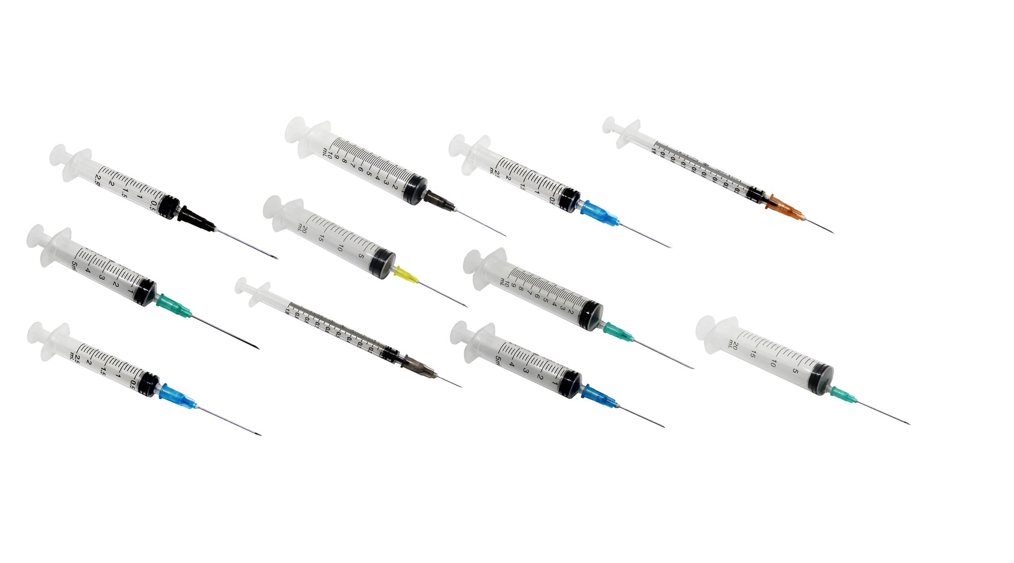 sterile syringe and needle for injection 1ml 2.5ml 5ml 10ml 20ml 25g 26g 27g 21g 22g 23g