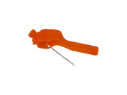 “25G safety hypodermic needle with orange hub”