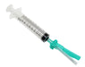 Rays 10ml Syringe With Safety 21G Hypodermic Needle (0.8mm x 38mm) Green (21G X 1,1/2"inch)