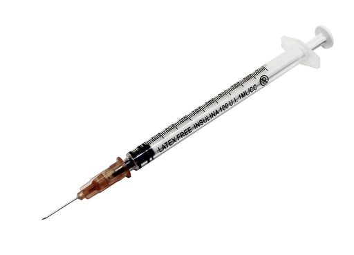 1ml syringe for injection sterile latex free 26g x 0.5" inch