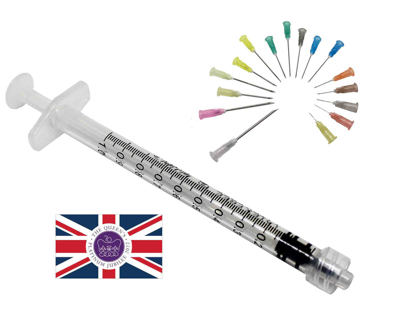 1ml luer lock syringe hypodermic needle sterile UK