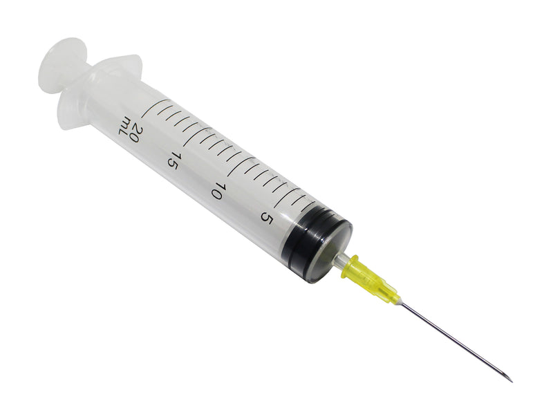Rays InJ/Light 20ml syringe and 19g hypodermic needle