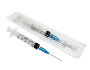 sterile disposable syringe and needle