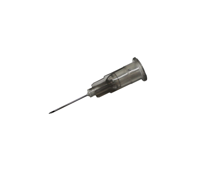 27G x 0.5" hypodermic needle for medical injection grey