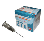 Rays 27g x 0.5" inch hypodermic needle grey box of 100