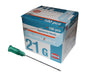 21G hypodermic needles sterile for injection used by the NHS