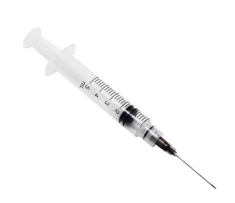 Rays 5ml Safety Retractable Syringe with 22G Hypodermic Needle