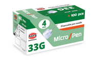 Rays Micro Pen 33g x 4mm insulin pen needle