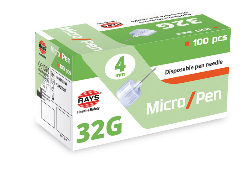 Rays micro pen 32g x 4mm insulin pen needle