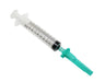 10ml syringe with closed 21g hypodermic needle 