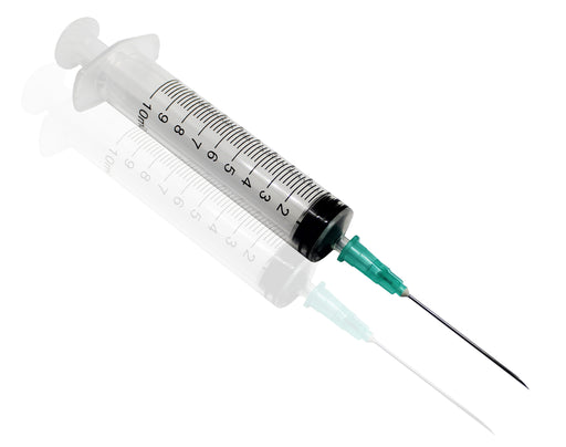 Rays InJ/Light 10ml Syringe With 21G Hypodermic Needle